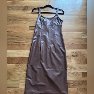 Faux Leather Dress
